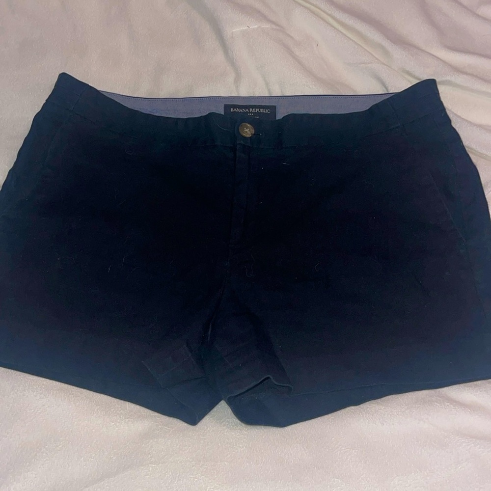 BANANA REPUBLIC Women's Size10  Black Hampton Fit Preppy Casual Shorts